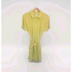 Andie The Button Up Romper Honeysuckle Womens Medium Beach Resort Vacay Wear NWT